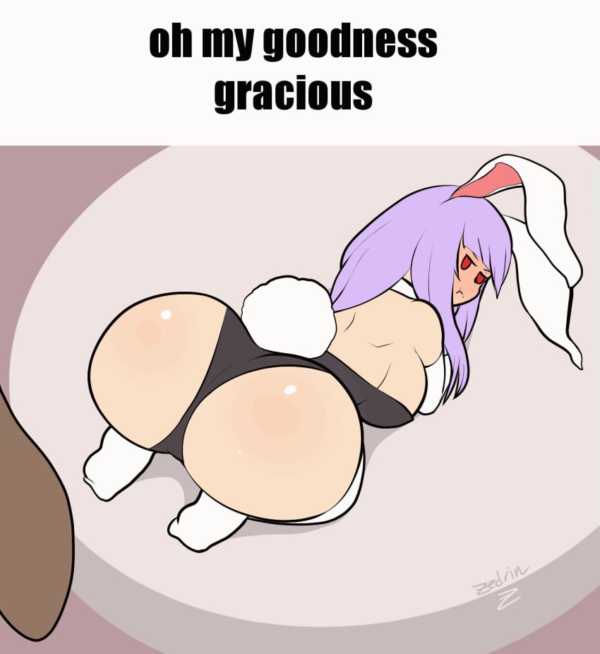 1girls 2d :t all_fours animated artist_name artist_signature ass ass_focus ass_jiggle ass_up bare_shoulders big_ass big_breasts blonde_hair blush breasts bunny_ears bunny_girl bunny_tail bunnysuit clothed clothed_female dat_ass embarrassed female gloves heavenly_ass higher_resolution_duplicate huge_ass humanoid large_ass long_hair looking_at_viewer looking_back looking_back_at_viewer loop looping_animation meme oh_my_goodness_gracious purple_hair red_eyes reisen_udongein_inaba short_hair sideboob solo spanking thighhighs touhou zedrin