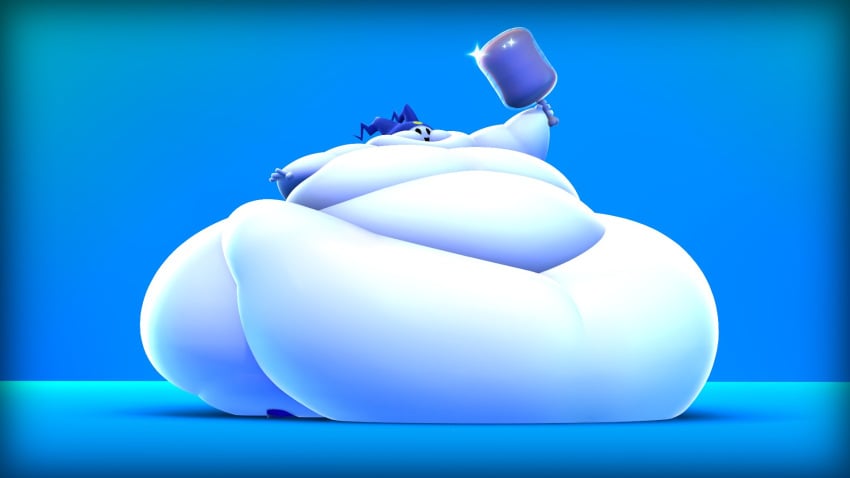 big_belly big_breasts breasts character_request fat_fetish fat_man huge_belly huge_breasts immobile jack_frost_(megami_tensei) megami_tensei morbidly_obese not_person420 obese overweight overweight_male person-420 white_body