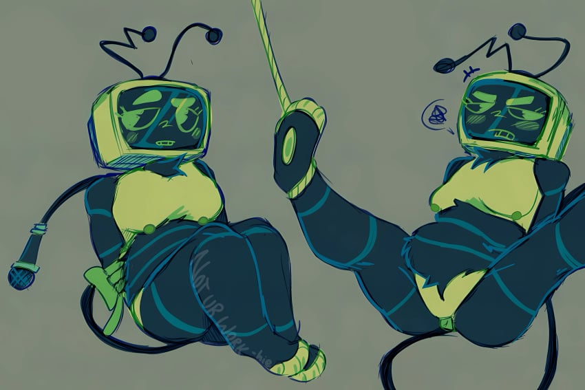 1female 1girls 1woman alone angry angry_expression angry_face ankles_tied annoyed antennae blush blush_lines blushcrunch_studio bondage boobies_out boobs_out bound bound_ankles bound_arms bound_legs bound_wrists bow breasts breasts_out confused cute cute_face cute_female dandy's_world dandys_world embarassed embarassed_nude_female embarrassed_expression embarrassed_female embarrassment exposed_breasts exposed_nipples eyebrows eyelashes eyes_open feet feet_out feet_up female female_only girl green green_bow green_eyes green_ribbons hot hot_female legs_apart legs_forced_open legs_open legs_spread legs_tied looking_away mad microphone microphone_tail nipples nipples_exposed nipples_out one_person pestbackshots restrained restrained_ankles restrained_arms restrained_feet restrained_female restrained_legs restrained_wrists restraints ribbon ribbon_bondage roblox roblox_game rope ropes sexual sexy sexy_body sexy_female sexy_pose sitting stolen_art television television_head thick_eyebrows tied_arms tied_arms_behind_back tied_up tv tv_head unable_to_escape unable_to_move vee_(dandy's_world)