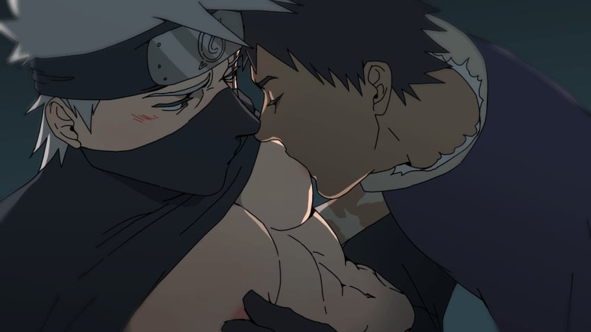 2d 2d_animation animated bara blush gay hatake_kakashi kakashi_hatake male male/male male_nipples male_only muscular_male naruto naruto_(series) naruto_shippuden nipple_pinch nipple_tweak nipples nsfwbutter sucking_nipples uchiha_obito yaoi