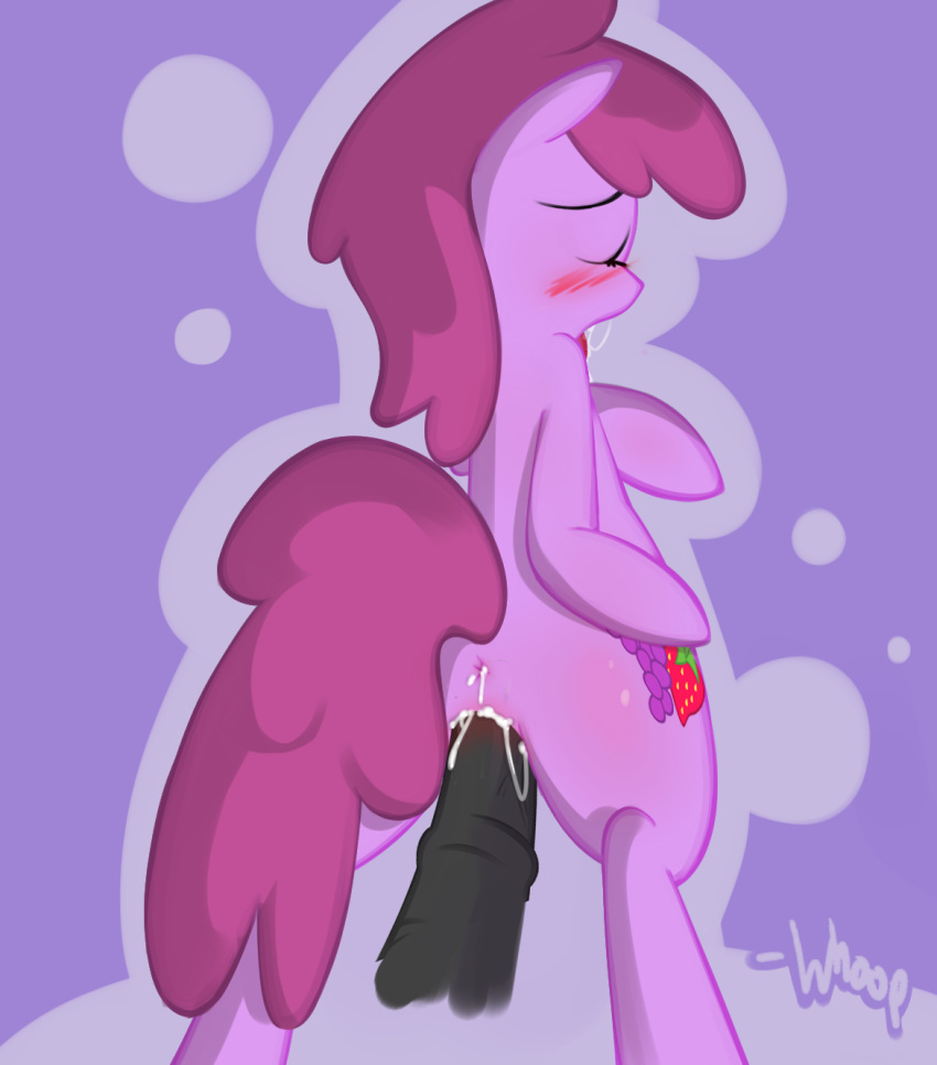 anus berry_punch_(mlp) blush closed_eyes cum cum_in_ass cum_in_pussy cum_inside cutie_mark equine friendship_is_magic horse mammal my_little_pony penis pussy smooth_skin whoop