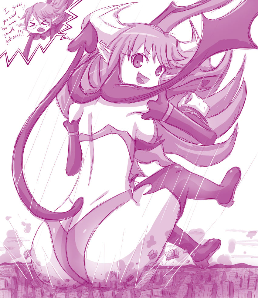 ass ass_focus disgaea drawn giantess jenny_secret nippon_ichi_software professor_(disgaea) succubus succubus_(disgaea) thick_ass thighs