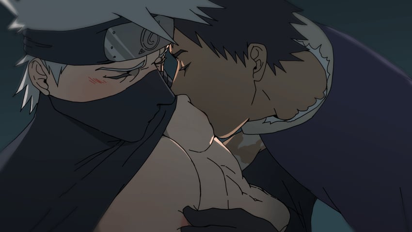 2d 2d_animation animated bara blush gay hatake_kakashi kakashi_hatake male male/male male_nipples male_only muscular_male naruto naruto_(series) naruto_shippuden nipple_pinch nipple_tweak nipples nsfwbutter sucking_nipples uchiha_obito yaoi