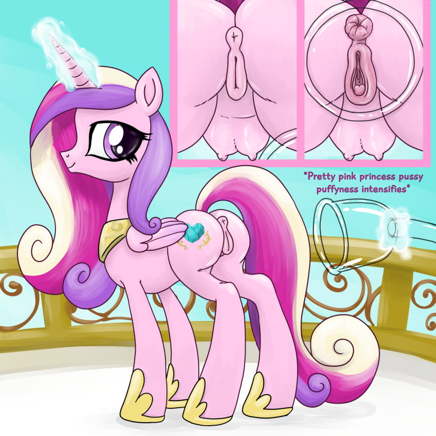 anus crotchboobs female friendship_is_magic looking_back my_little_pony princess_cadance_(mlp) pussy pussy_pump smudge_proof solo vein