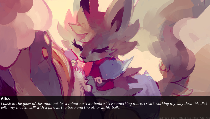 alice_(floraverse) animal_ears cat_ears feline feline fellatio female lagomorph male mammal oral penis purplekecleon sex tapering_penis