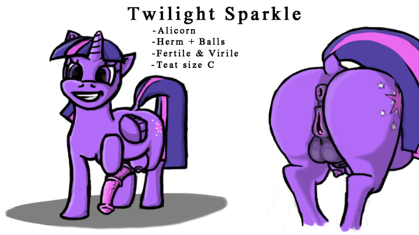 alicorn anus balls equine friendship_is_magic fur furpics futanari hair herm horn intersex mammal my_little_pony nipples penis purple_fur purple_hair pussy teats twilight_sparkle_(mlp) wings