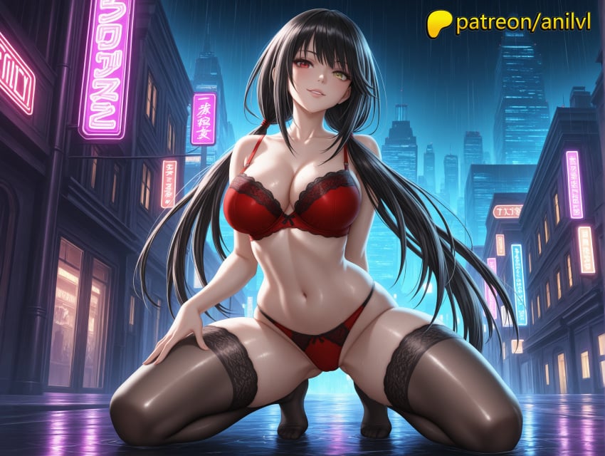 1girls 2024 ai ai_assisted ai_generated anilvl anime anime_girl anime_style aroused artist_name bangs bare_breasts bare_chest big_breasts big_breasts big_breasts big_chest black_hair black_legwear blush bra braless breast breasts breasts breasts building bust busty chest city city_lights cityscape cleavage date_a_live explicit exposed_breasts female hentai heterochromia hi_res high_quality high_resolution highleg highres lace lace-trimmed_bra lace-trimmed_panties lace_trim large_breasts lewd lingerie long_hair looking_at_viewer naked naked_breasts natural_breasts navel night nsfw nude nude_female panties parted_lips patreon patreon_username perky_breasts provocative rain red_bra red_eyes red_panties skyline skyscraper smile solo squatting stable_diffusion suggestive suggestive_pose thighhighs thighs tokisaki_kurumi uncensored uncensored_breasts underwear very_long_hair voluptuous voluptuous_female watermark wet wet_body wet_skin yellow_eyes