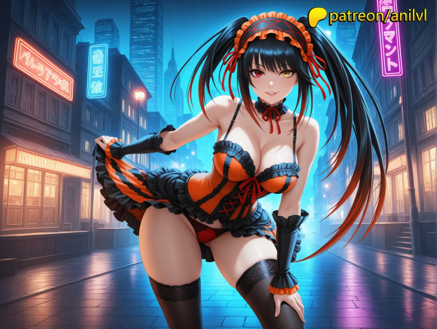 1girls 2024 ai ai_assisted ai_generated anilvl anime anime_girl anime_style aroused artist_name asymmetrical_hair bare_breasts bare_chest black_hair black_legwear braless breast breasts brick_wall building bust chest city cleavage clock_eyes clothes_lift date_a_live dress dress_lift explicit exposed_breasts female hairband hentai heterochromia hi_res high_quality high_resolution highres lewd lifted_by_self lolita_fashion lolita_hairband long_hair looking_at_viewer naked naked_breasts natural_breasts nsfw nude nude_female panties patreon patreon_username perky_breasts provocative red_eyes rooftop skirt_hold skirt_lift skyscraper smile solo stable_diffusion suggestive suggestive_pose symbol-shaped_pupils thighhighs tokisaki_kurumi twintails uncensored uncensored_breasts underwear voluptuous voluptuous_female watermark wet_body wet_skin yellow_eyes