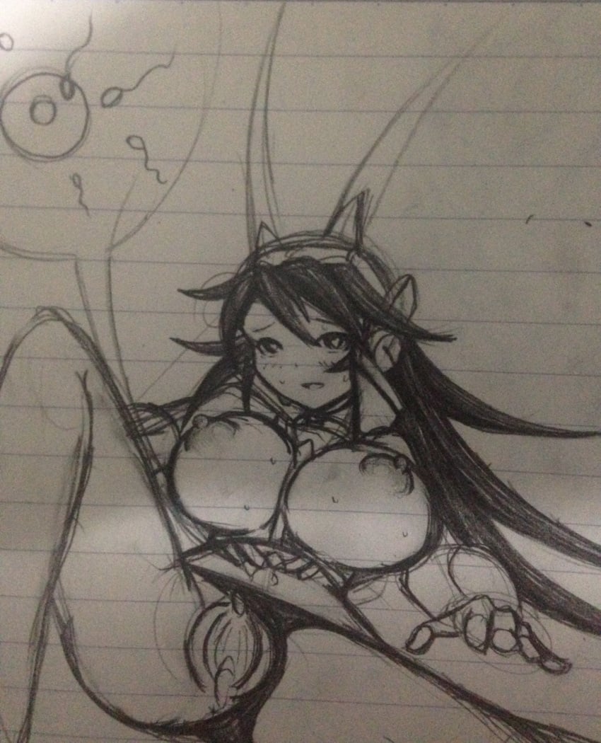 1girls after_sex bikini bikini_armor blush breasts breasts_out collar cum cum_in_pussy cum_inside cum_leaking egg erect_nipples fertilization firm_breasts galaxy_gals headphones impregnation internal_view large_breasts leg_up light_skin long_hair nipples nyanko_daisensou on_back panties_aside pencil_(artwork) pussy roadpow sperm_cell stretched_pussy sweat teenager the_battle_cats thundia topless topless_female underboob