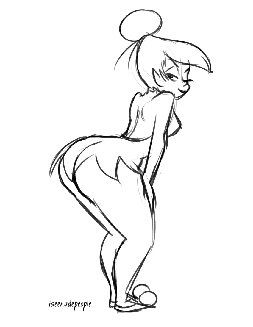 1girls animated ass ass_shake big_ass big_butt butt dat_ass disney disney_fairies fairy female iseenudepeople little_girl micro_female minigirl monochrome peter_pan_(disney) rough_sketch sketch small_female small_girl solo tinker_bell tiny_female tiny_girl twerking