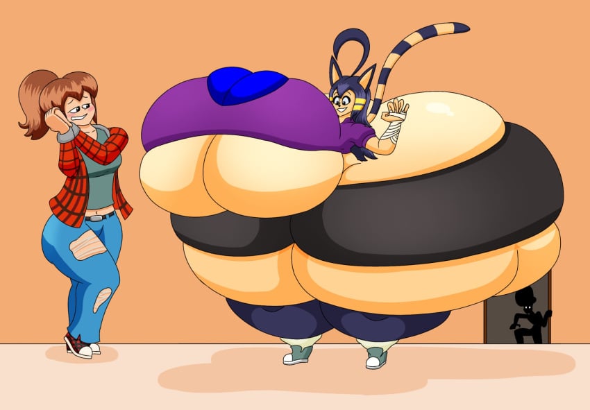 2d animal_crossing ankha ankha_(animal_crossing) big_ass big_breasts breasts bubble_butt cleavage doubutsu_no_mori female furry huge_ass huge_breasts nairu_(doubutsu_no_mori) nintendo thick_thighs user3345 wide_hips