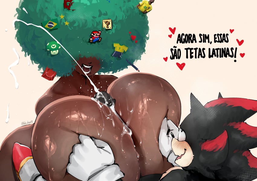 1female 1girls anthro big_breasts brazilian brazilian_female breasts character_request cock female furry human human_female human_on_anthro latina lulu-chan92 original original_character penis shadow_the_hedgehog solo_female sonic_(series) tagme tagme_(character) text twitter_link