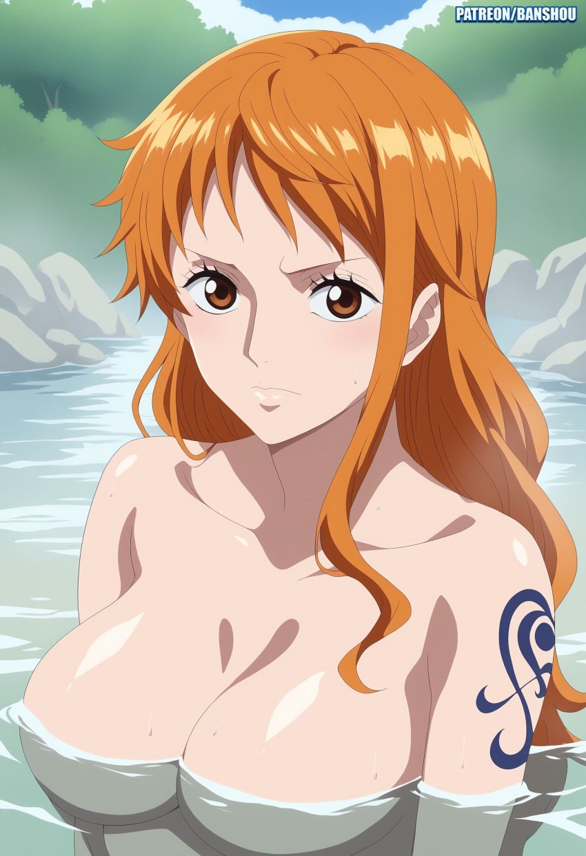 ai_generated banshou female female_only nami nami_(one_piece) nude one_piece