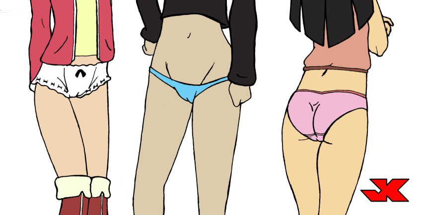 aelita_schaeffer code_lyoko elisabeth_delmas jk panties white_background yumi_ishiyama