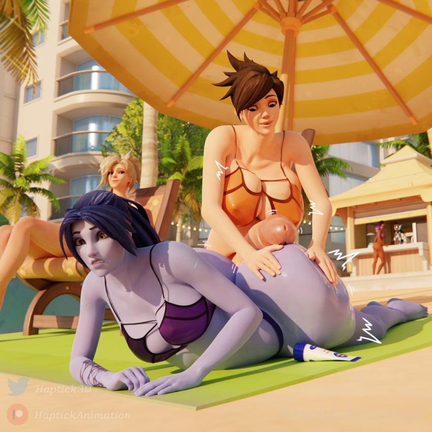 1futa 2girls 3d 3d_(artwork) alternate_version_available ass_bigger_than_head ass_bigger_than_torso ass_expansion beach big_ass big_breasts bikini blizzard_entertainment bottom_heavy breast_expansion breasts breasts_bigger_than_head brown_hair butt_expansion fat_ass female female_only futanari growth haptick huge_ass huge_breasts huge_cock hyper hyper_ass hyper_breasts hyper_penis intersex lotion massive_breasts mercy overwatch penis penis_expansion precum precum_drip public purple_hair sombra symmetra tracer widowmaker