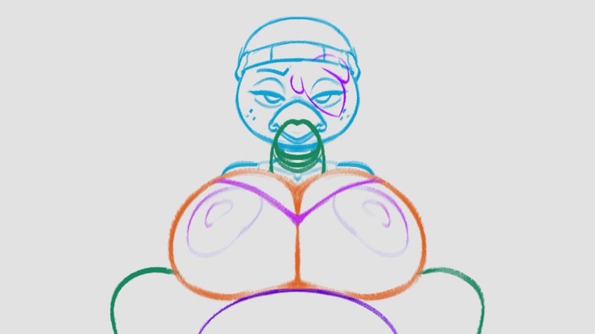 animated areolae avian avian_humanoid beak beat_banger big_breasts boobjob breasts huge_breasts komdog large_breasts looking_at_viewer paizuri titjob zoe_monroe