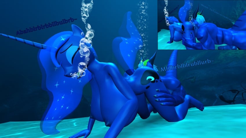 3d big_breasts licking_pussy my_little_pony princess_luna_(mlp) random1985 sex underwater