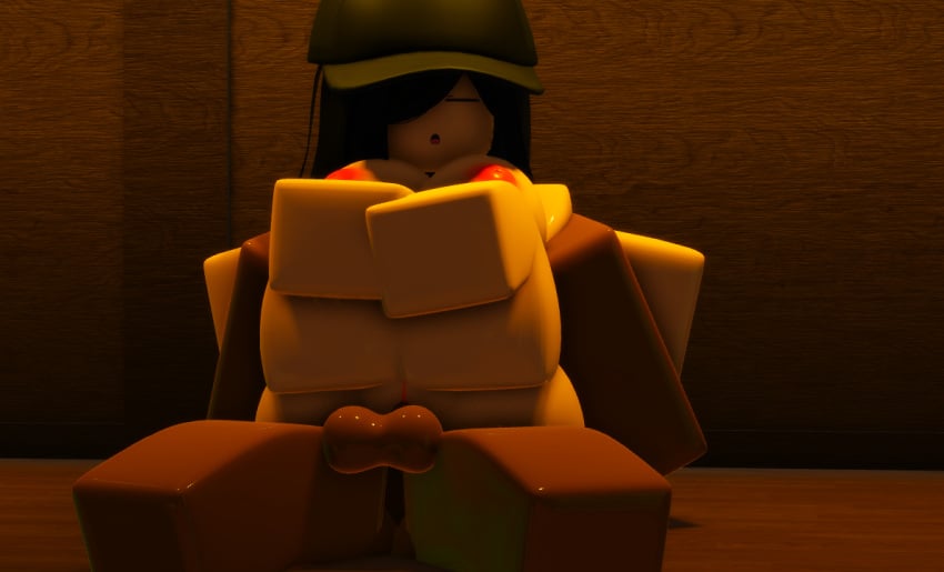 1boy 1boy1girl 1girls 3d areolae balls breasts brunetterr34 dark-skinned_male dark_skin female hat ktrr34 light-skinned_female male male/female nipples penetration roblox robloxian sex shiny_skin tagme