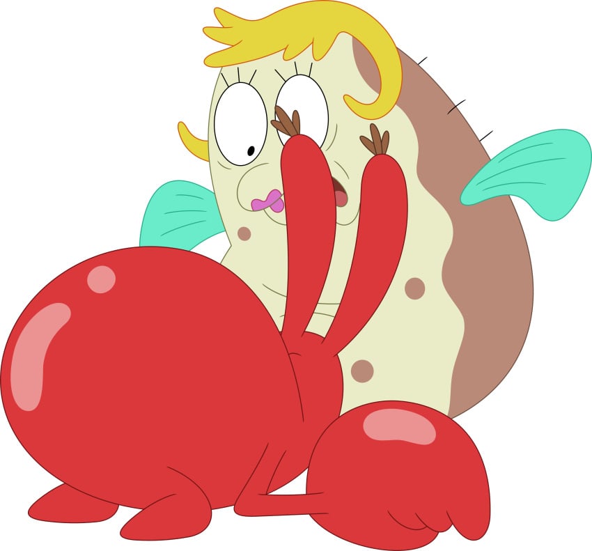 1boy 1girls alternate_version_available anthro blonde_hair crab crustacean cunnilingus duo eating_pussy female fish interspecies krussy looking_down male male/female mr_krabs mrs._puff nickelodeon nude oral_sex pufferfish red_body shocked shocked_expression spongebob_squarepants straight transparent_background unknown_artist