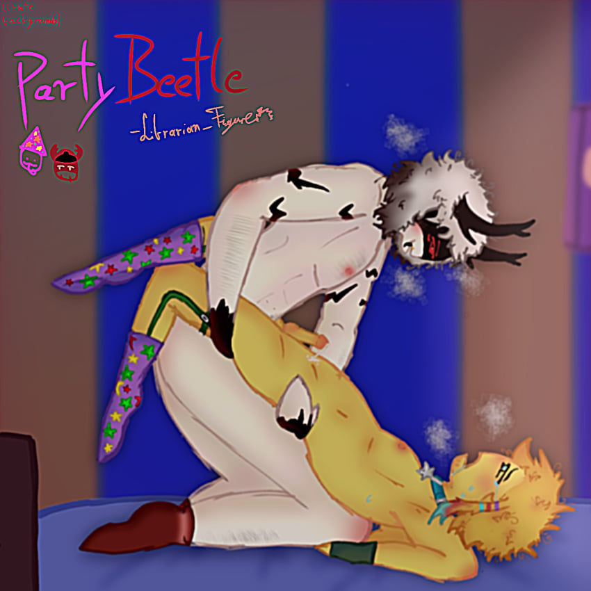 anal anal_sex beetle cum dick fanart full_body gay gay_sex party party_sex pest_(regretevator) poob_(regretevator) regretevator request roblox sex