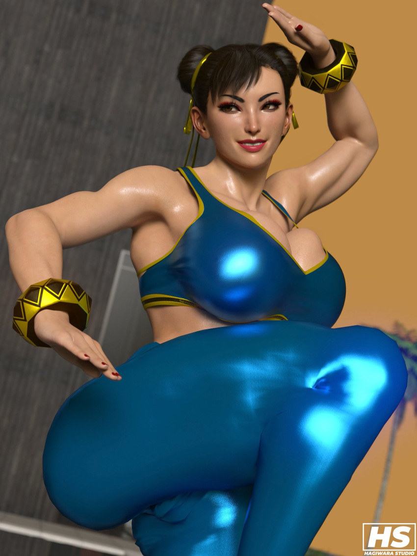 1girls 2024 3d 3d_(artwork) asian asian_female athletic athletic_female big_breasts breasts capcom chinese chinese_female chun-li fanart female female_only femme_fatale fully_clothed hagiwara_studio huge_breasts large_breasts light-skinned_male light_skin solo street_fighter voluptuous voluptuous_female