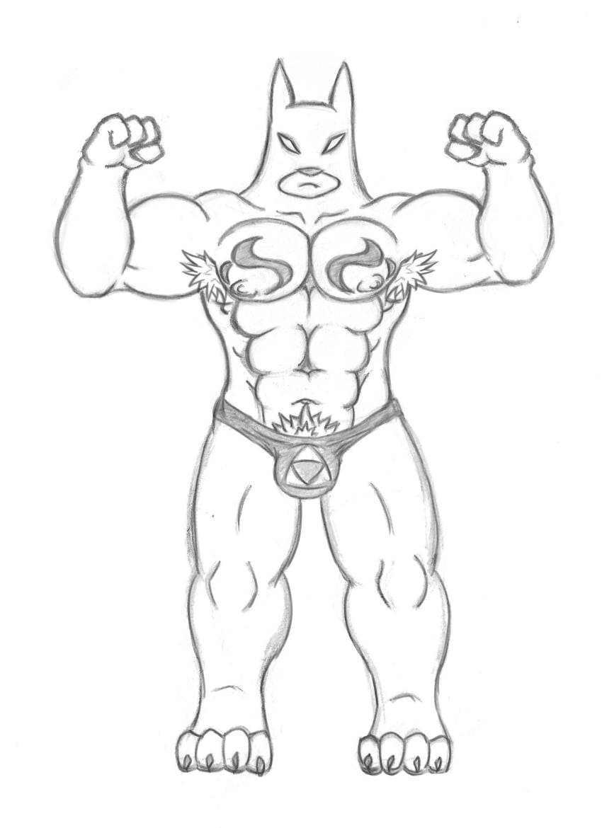 anthro armpit biceps bulge darknut flexing fur furry furry_only kisahhk8 male male_only markings muscles nintendo pose pubic_hair solo tagme tattoo the_legend_of_zelda the_wind_waker underwear video_games wind_waker