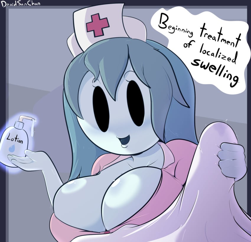 breasts davidsanchan ghost ghost_girl handjob lotion nurse nursing_handjob semen spooky&#039;s_house_of_jump_scares spooky_(shojs) tagme