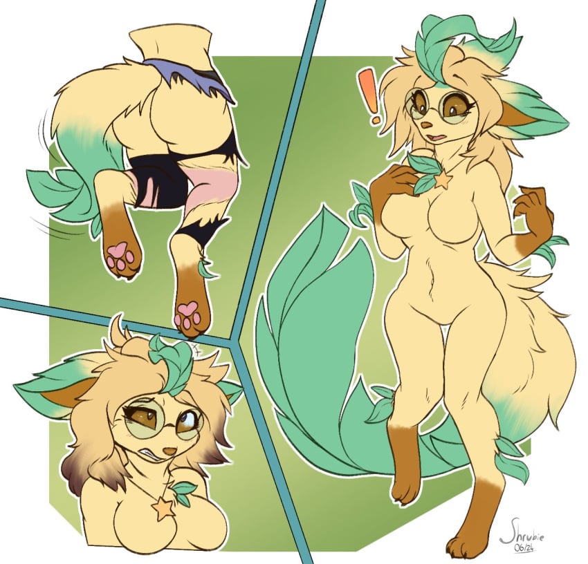 leafeon personality_change pokemon pokemon_(species) shrubie_fox transformation transformation_sequence transformation_through_magic