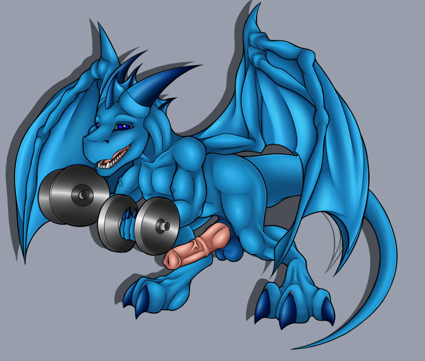 anthro dragon gym kurtassclear male male_only penis weight