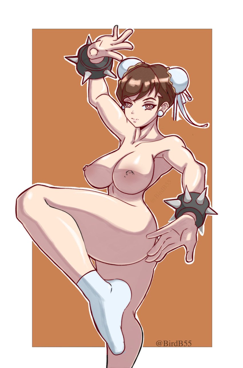 1female 1girls ass big_ass big_breasts birdb55 bracelet bracelet_only breasts chun-li chun-li_(fortnite) completely_nude completely_nude_female female female_only fortnite hair_ornament huge_breasts leg_up looking_at_viewer nude nude_female nude_version pose posing shiny shiny_hair shiny_skin socks socks_only solo solo_female street_fighter thick thick_ass thick_thighs thighs voluptuous voluptuous_female wide_hips