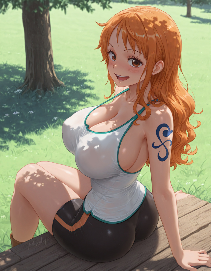 ai_generated clothing female female_only mospluff nami nami_(one_piece) one_piece