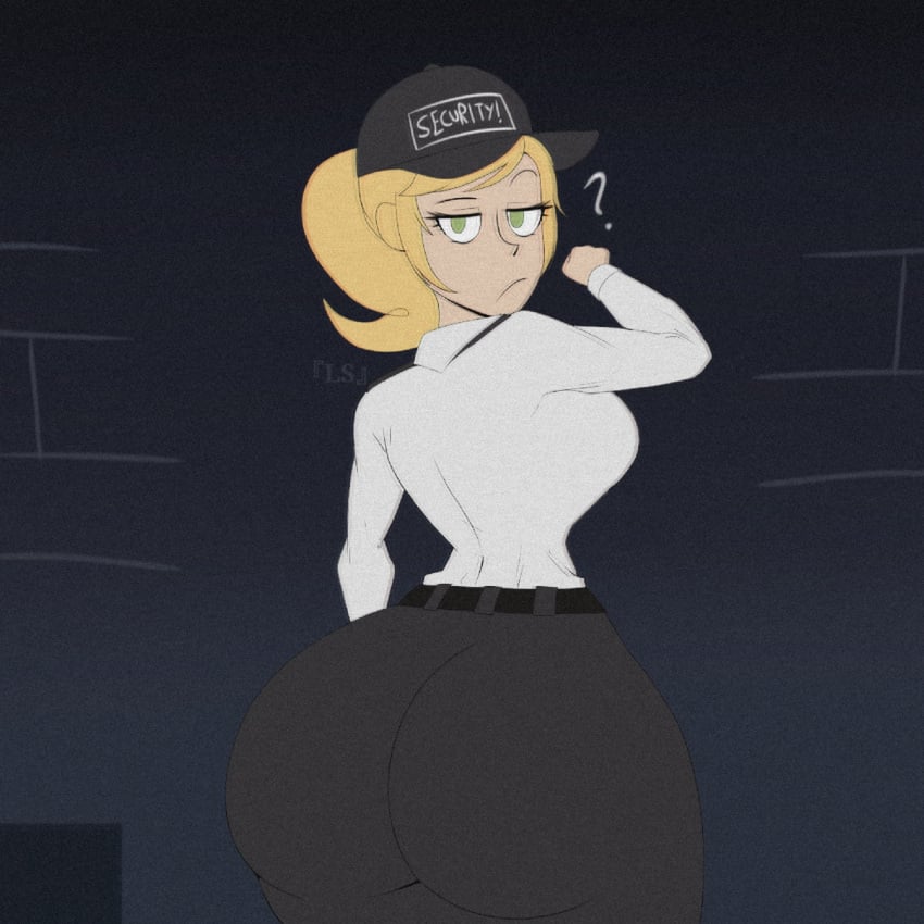 11ls11 2024 2d 2d_(artwork) 2d_artwork big_breasts blonde_hair el_jyjys five_nights_at_freddy's five_nights_at_freddy's:_security_breach light-skinned_female looking_at_viewer nice_ass security_guard solo thick_thighs vanessa_(fnaf)