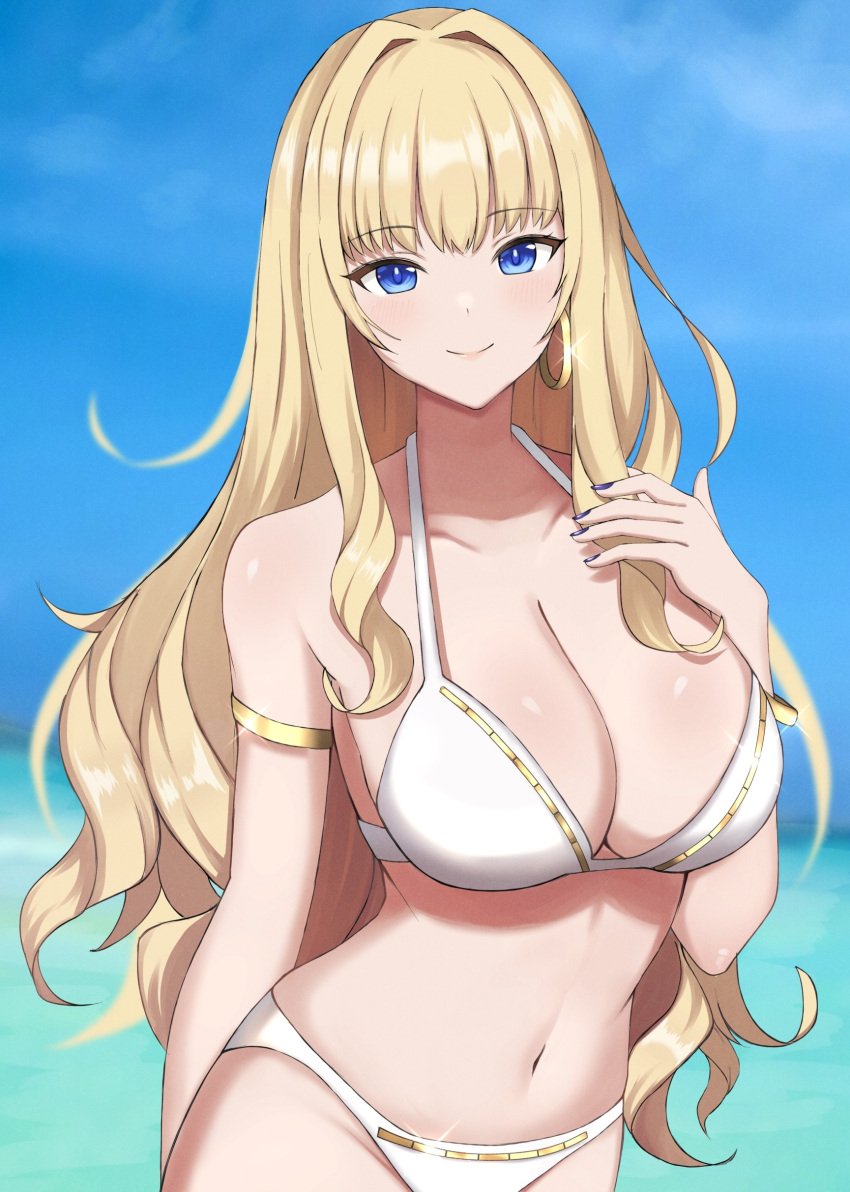 1girls adult adult_female bare_arms bare_belly bare_chest bare_hands bare_hips bare_legs bare_midriff bare_navel bare_shoulders bare_skin bare_thighs belly belly_button bikini bikini_bottom bikini_only bikini_top blonde_eyebrows blonde_female blonde_hair blonde_hair_female blue_background blue_eyes blue_eyes_female blue_fingernails blue_nails blue_sky blurred_background blurry_background breasts busty busty_female busty_girl cleavage closed_mouth_smile collarbone curvaceous curvaceous_body curvaceous_female curvaceous_figure curvaceous_hips curvy curvy_body curvy_female curvy_figure curvy_hips dolphin_wave dot_nose elbows exposed_arms exposed_belly exposed_chest exposed_hips exposed_legs exposed_midriff exposed_navel exposed_shoulders exposed_skin exposed_thighs eyebrows_visible_through_hair fair_skin female female_focus female_naked female_only fingernails fingers groin half_naked half_nude high_resolution highres hourglass_figure kirahoshi_kanna large_breasts lean_body lean_figure light-skined_female light-skinned light-skinned_female light_skin light_skin_female light_skinned light_skinned_female lips long_hair looking_at_viewer mature mature_female midriff nail_polish nails naked naked_female naked_woman narrow_waist navel nude nude_female nudity outdoor outdoor_nudity outdoors outside partially_naked semi_nude shoulders sky slender_body slender_waist slim_girl slim_waist smile smiley_face smiling smiling_at_viewer smirk smooth_skin solo standing string_bikini surippa1010 swimsuit swimwear thick_thighs thighs thin_waist upper_body v-line wavy_hair white_bikini white_bikini_bottom white_bikini_only white_bikini_top white_string_bikini white_swimsuit white_swimwear wide_hips