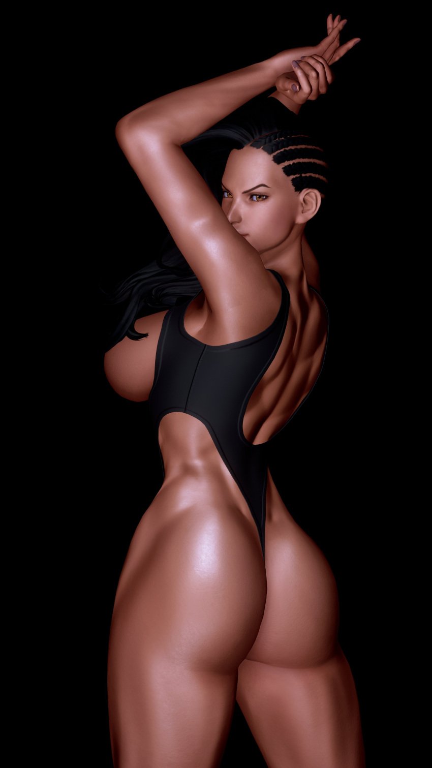 3d adnarimydeth athletic athletic_female busty capcom female female_focus female_only fit fit_female hourglass_figure laura_matsuda long_hair pose posing street_fighter street_fighter_v tagme wide_hips