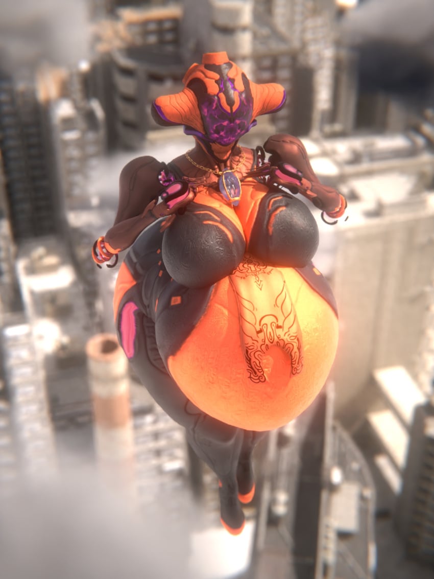 bbw big_ass big_breasts breasts bubble_butt citrine_(warframe) cleavage female huge_ass huge_breasts mag_(warframe) overweight qzk_forte tagme thick_thighs warframe wide_hips