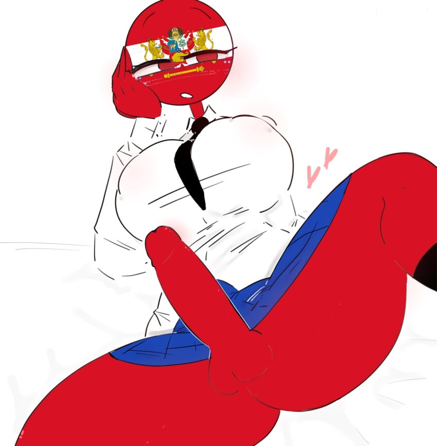 1futa big_breasts big_penis blue_skirt countryhumans countryhumans_edit countryhumans_girl countryhumans_oc edited edited_image futanari kak0yt0_chel kak0yt0_ŋñ looking_away peruanita_imperial_(countryhumans) questionable red_skin small_balls student thai_student_uniform tie white_shirt