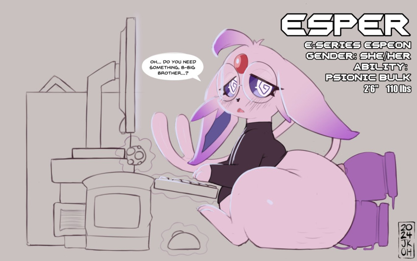 big_ass bubble_butt eeveelution espeon esper_(justkindofhere) female feral furry huge_ass justkindofhere pokemon pokemon_(species) tagme thick_thighs wide_hips