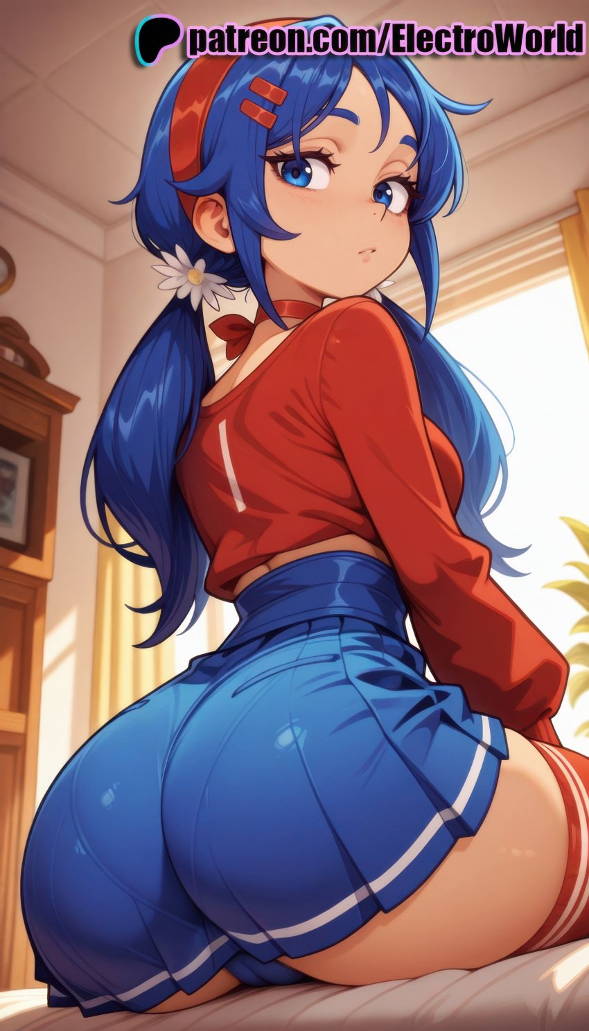 1female 1girls ai_generated ass ass_focus back blue_hair blush breasts camel_toe cameltoe curvaceous curvaceous_body curvaceous_female curvaceous_figure electroworld female female female_focus female_only highres inviting_to_sex looking_back miside mita_(miside) panties pleasure_face pleasured_female pov seductive seductive_female seductive_look seductive_pose shiny_skin sitting skirt solo solo_female solo_focus sweat sweatdrop sweaty_body trembling trembling_for_pleasure uncensored voluptuous voluptuous_female wet