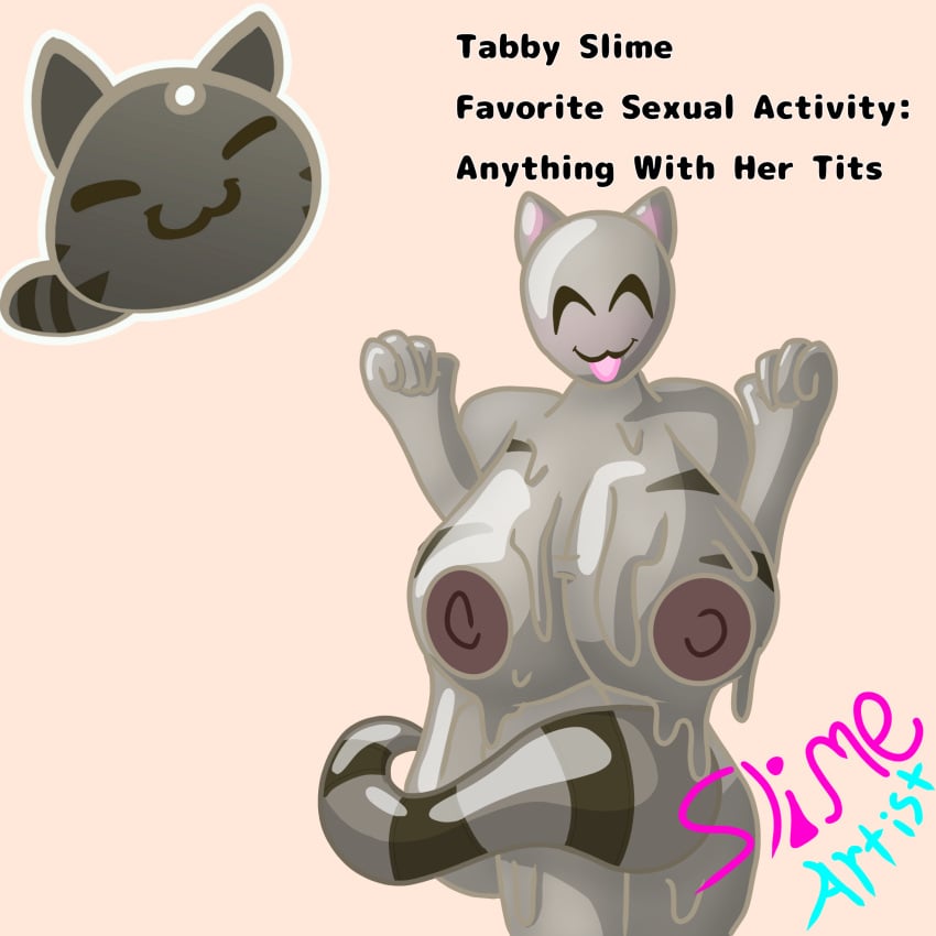 big_breasts big_butt big_nipples female female_focus female_only nude nude_female reference reference_image shaded signature slime slime_girl slime_rancher slimey tabby_slime