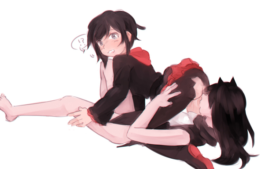 2girls 69 blake_belladonna breakfastb female female_only multiple_girls ruby_rose rwby yuri