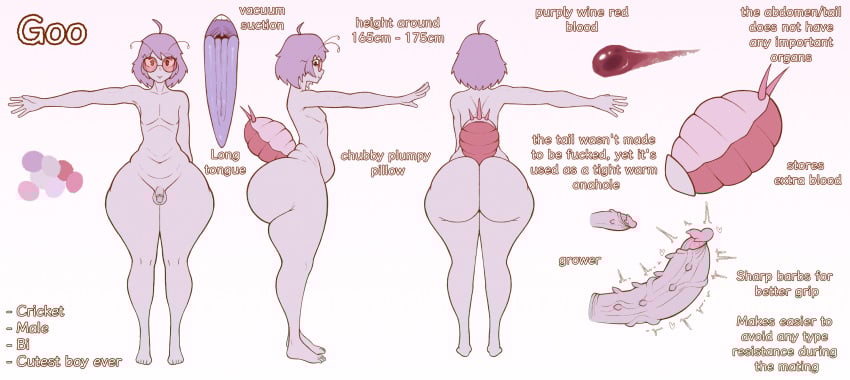 back_view barbed_penis barbs big_ass big_penis bug champaanimation chubby chubby_male cock erection femboy front_view glasses gooring gooring_(oc) grower huge_ass huge_cock long_tongue male male_only oc original_character pear-shaped_figure pear_shaped reference_image reference_sheet refference_sheet side_view small_penis spiked_penis tongue tongue_out tummy wide_hips