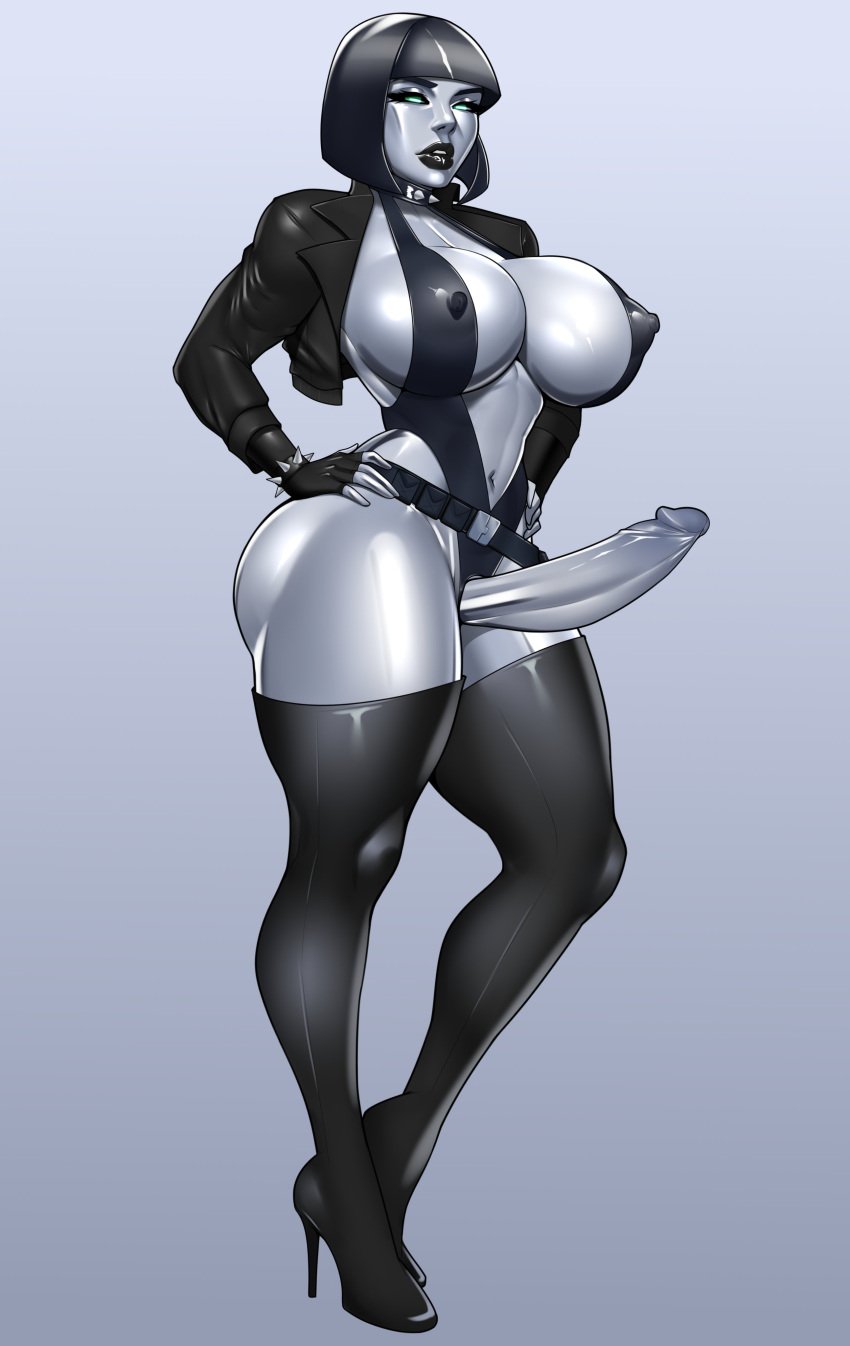 1dickgirl 1futa 1girls aqua_eyes athletic athletic_anthro athletic_female athletic_futa belt big_ass big_breasts big_penis black_and_white black_hair black_jacket black_lipstick black_stockings bob_cut choker crocodilchik dickgirl dominant dominant_anthro dominant_futa dominant_intersex dominatrix dominatrix_outfit erect_nipples erect_penis erection female futa_only futa_sans_balls futanari goth goth_futa green_eyes gynomorph hand_on_hip heels humanoid_genitalia humanoid_robot intersex jacket legs legwear leotard leotard_aside lipstick looking_at_viewer machine metallic_body metallic_skin neon_eyes oc original_character robot robot_anthro robot_girl robot_humanoid sex_machine sex_toy sexually_suggestive shiny shiny_ass shiny_breasts shiny_penis shiny_skin silver_skin slutty_dress solo solo_female solo_futa spiked_bracelet spiked_choker spiked_collar spikes stockings thick_thighs thighs turquoise_eyes veiny_penis voluptuous voluptuous_female voluptuous_futa