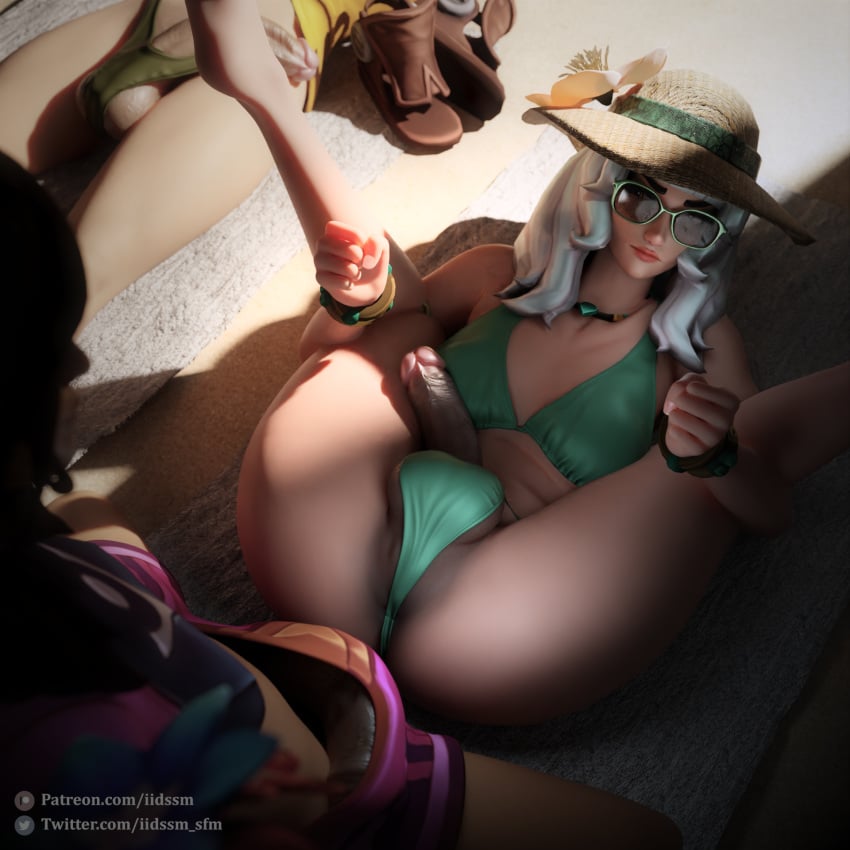 3d 3futas ass balls big_ass big_balls big_cock big_penis big_thighs breasts cock dark-skinned_futa futa_on_futa futa_only futanari glasses hat huge_balls huge_cock huge_thighs iidssm_sfm intersex league_of_legends legs legs_spread light-skinned_futa light_skin massive_cock massive_penis massive_thighs penis qiyana_yunalai sunglasses taliyah thick_thighs thighs veiny_penis white_hair zeri_(league_of_legends)