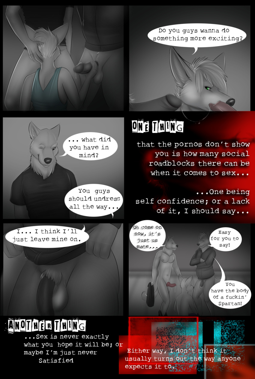 canine comic dingo fennec fox gavin gloebis husky male mammal penis yaoi