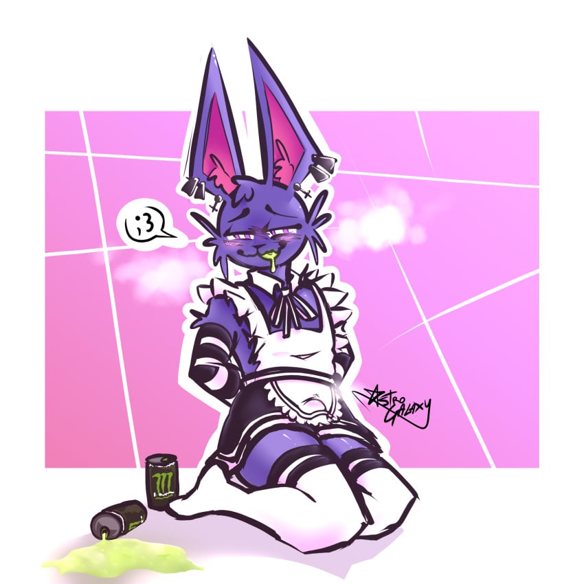 astro_galaxy astro_nsfw_ blush bulge bunny_boy bunny_ears drooling energy_drink femboy femboy_only femboysub fur furry furry_only gay heat horny maid maid_outfit maid_uniform male monster monster_energy monster_energy_drink penis piercing piercings rabbit saliva steam steaming_body twitching