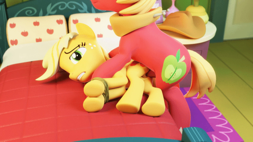 2015 3d animal_genitalia animated applejack_(mlp) big_macintosh_(mlp) brother_and_sister earth_pony equine erection female feral friendship_is_magic furry furry_only horse horsecock incest male mammal my_little_pony penetration penis pony pussy sex sibling spectre_z vaginal_penetration