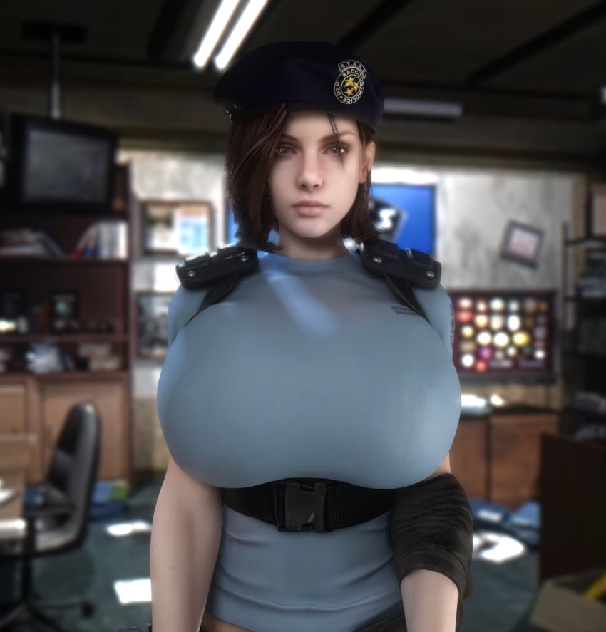 1girls 3d 3d_(artwork) alternate_breast_size ass beret big_ass big_breasts breasts breasts_bigger_than_head brown_hair bust busty capcom chest clothed clothed_female curvaceous curvy curvy_figure female female_focus female_only female_solo gigantic_breasts hat high_resolution highres hips hourglass_figure huge_ass huge_breasts human human_female human_only jill_valentine jill_valentine_(sasha_zotova) large_ass large_breasts legs light-skinned_female light_skin looking_at_viewer mature mature_female police_uniform resident_evil resident_evil_3 slim_waist solo solo_female thick thick_hips thick_legs thick_thighs thighs top_heavy top_heavy_breasts vaako voluptuous voluptuous_female waist wide_hips