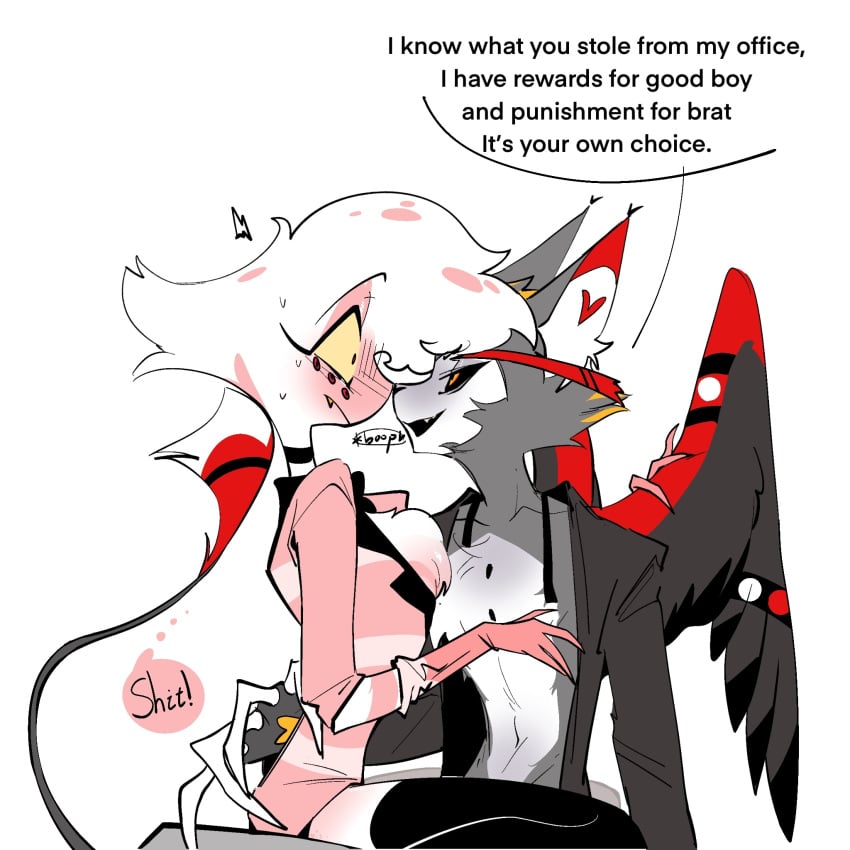 angel_dust_(hazbin_hotel) couple gay hazbin_hotel husk_(hazbin_hotel) male tagme vivziepop