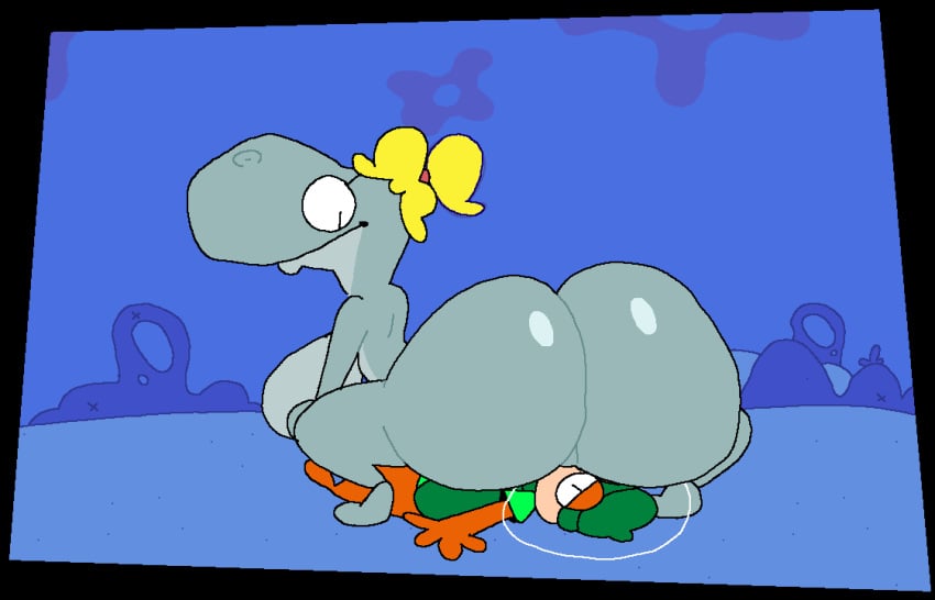 1boy 1girls animated anthro ass atom_(atomsqrrl) bubble_butt cetacean facesitting fat_ass female male male/female nickelodeon pearl_krabs rodent sperm_whale spongebob_squarepants spongebob_squarepants_(series) squirrel superiorfox whale