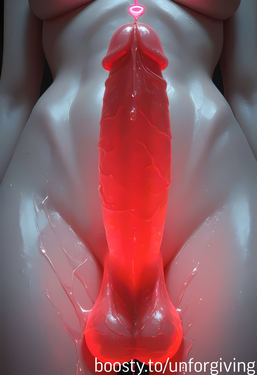 ai_generated futanari glowing glowing_genitalia glowing_penis glowing_testicles penis sweat testicles unforgiving veiny_penis veiny_testicles wet